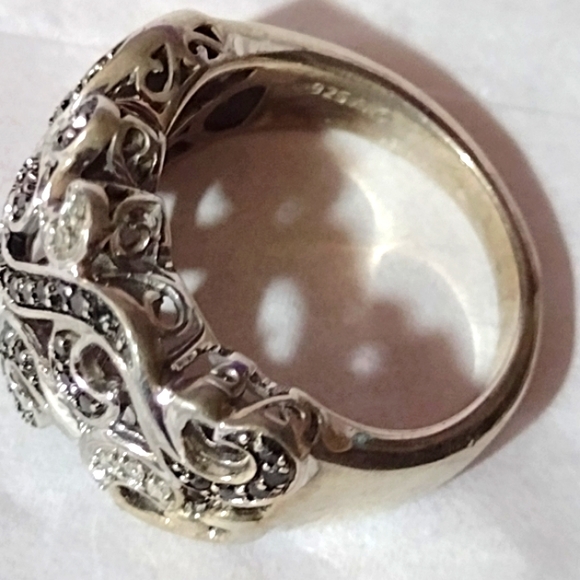 DIAMONDS--Black and White Diamonds set in .925 - Picture 7 of 10